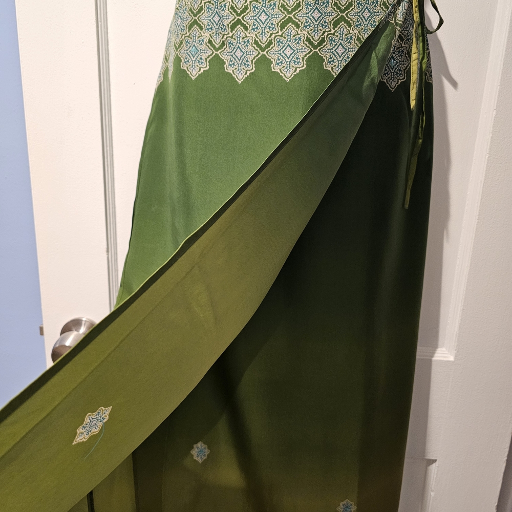 Express Silk Wrap Maxi Skirt - Picture 3 of 5